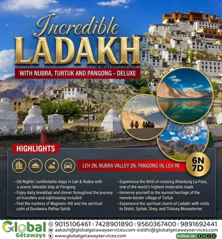 Ladakh Tour Package from Delhi 6 Nights 7 Days