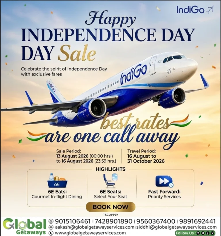IndiGo Independence Day Sale Flyer – Global Getaways