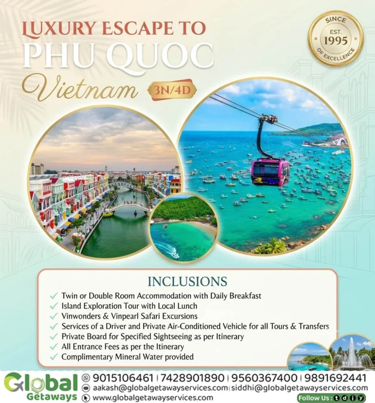 Luxury Escape to Phu Quoc Vietnam 3N 4D Tour Flyer – Global Getaways