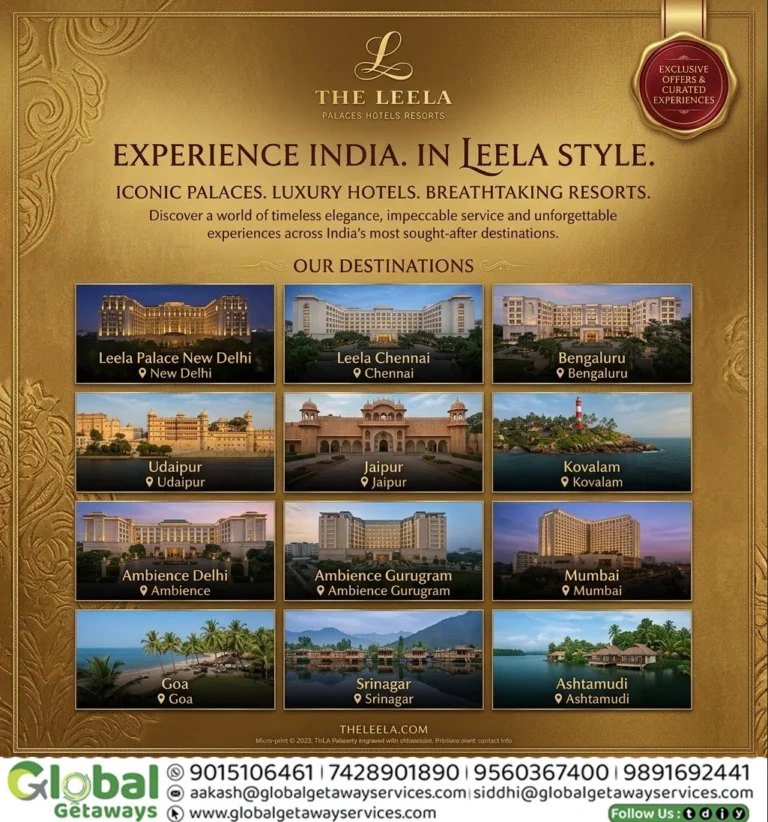 The Leela Palaces Hotels Resorts – Exclusive Luxury Packages – Global Getaways