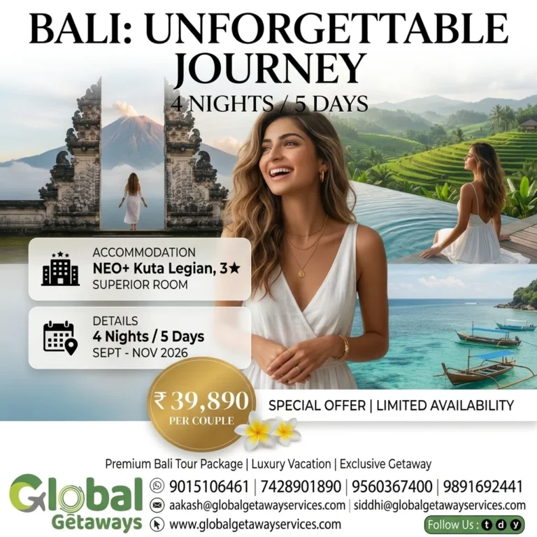 Bali Tour Package from Delhi for Couple: Best 5D Escape