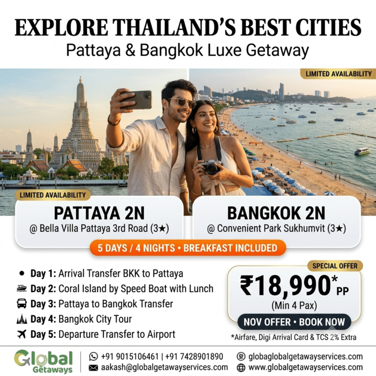 Bangkok Pattaya Tour Package from Delhi: 5D Deal ₹18,990