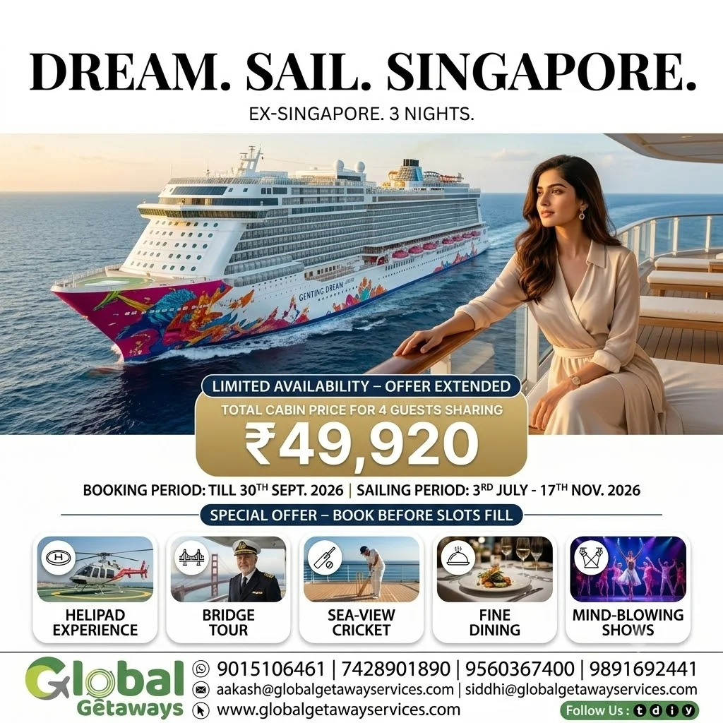 Singapore Cruise Package from Delhi: 3N Genting Dream Deal