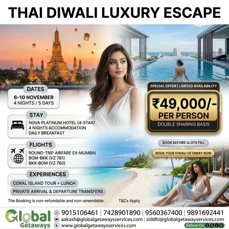Thailand Diwali Tour Package from Delhi: Best 5D Luxury Deal