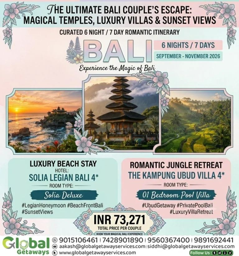 Bali Honeymoon Package from Delhi: Best 7D/6N Luxury Deal