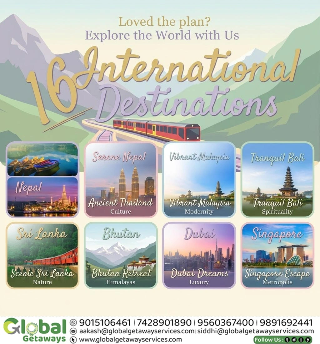 International Tour Packages from Delhi covering 16 global destinations by Global Getaways East Delhi