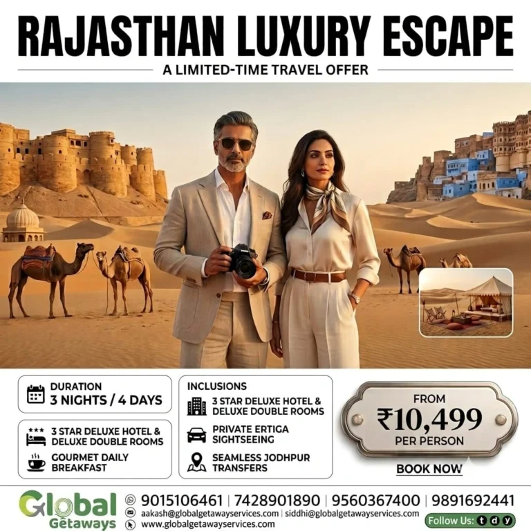 Rajasthan Luxury Tour Package from Delhi: Best 4D Desert Deal