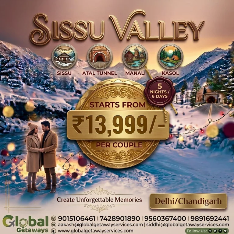 Sissu Valley Honeymoon Package from Delhi: 5N/6D @ ₹13,999
