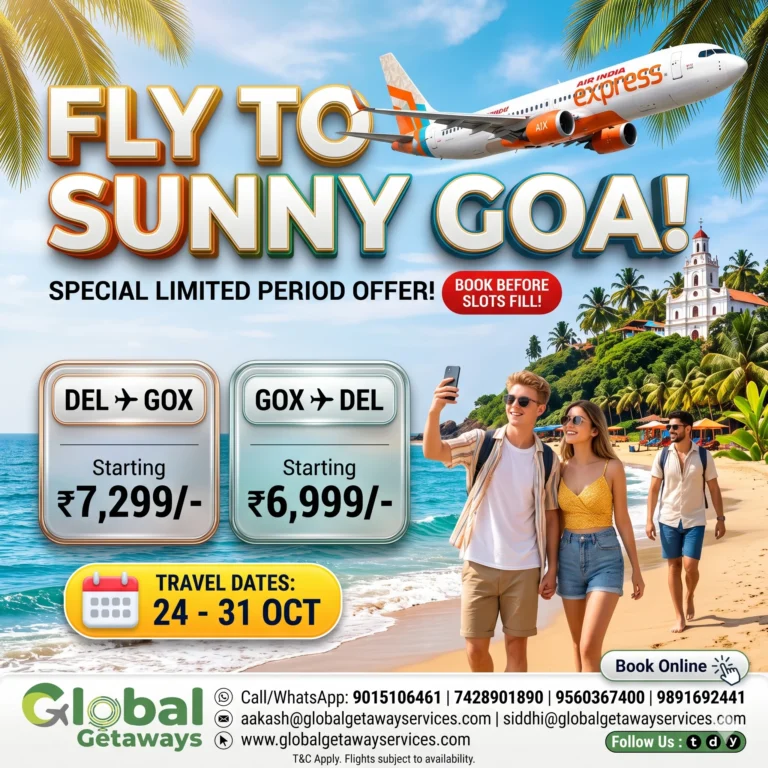 Delhi to Goa Flight Deals: Best Airfares from ₹6,999 (24-31 Oct)