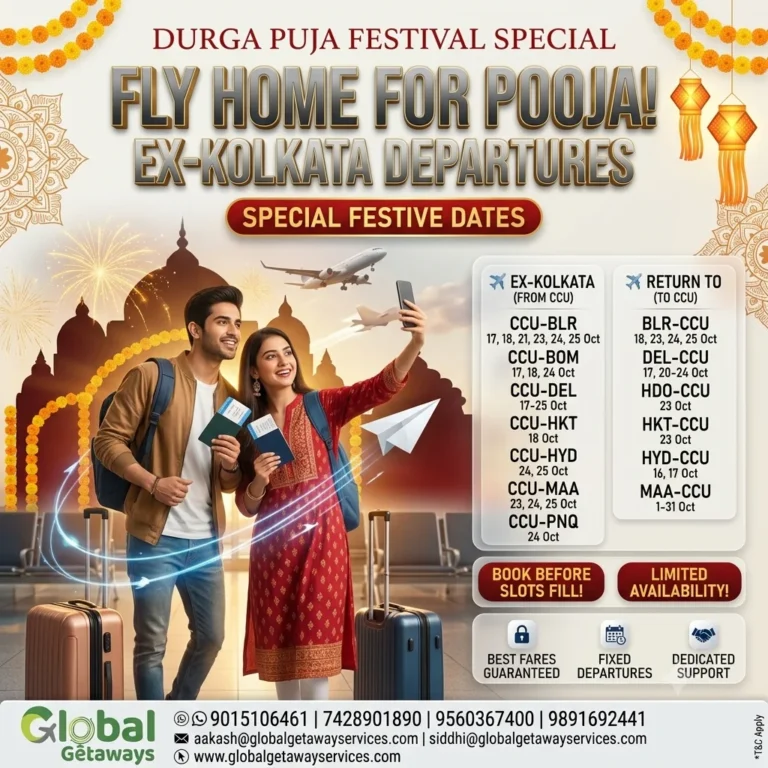 Durga Puja Flight Deals from Delhi: Fly Home to Kolkata