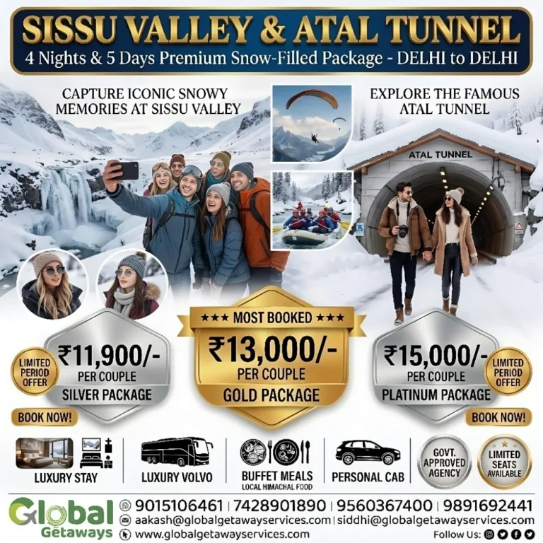 Sissu Valley Tour Package from Delhi: Best Deal @ ₹11,900