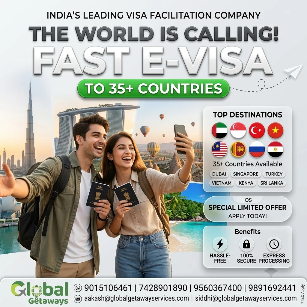 Fast E-Visa Services in Delhi: 35+ Countries in 24-48 Hrs