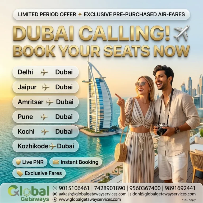 Fixed Departure Flights to Dubai from Delhi: Top PNR Deals